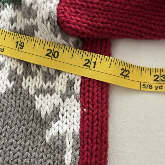 Vintage Tiara International Christmas Sweater Snowmen Faces Cardigan 90's Size M - Picture 10 of 15